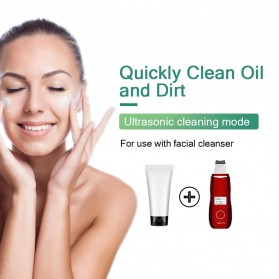 ANLAN CPJ03-9S Pembersih Wajah Elektrik Ultrasonic Facial Skin Scrubber Ion Acne Skin Cleanser - ALCPJ03-9S - Red - 3