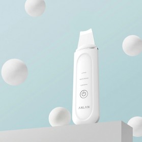 ANLAN C-103 Pembersih Wajah Elektrik Heat Ultrasonic Facial Skin Scrubber Ion Acne Skin Cleanser - ALCPJ04-02 - White - 3