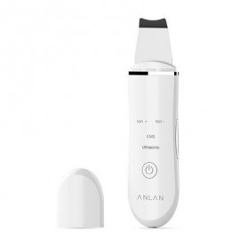ANLAN C-105 Pembersih Wajah Elektrik Ultrasonic Facial Skin Scrubber Ion Acne Skin Cleanser - ALDRY03-02 - White - 2