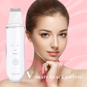 ANLAN C-105 Pembersih Wajah Elektrik Ultrasonic Facial Skin Scrubber Ion Acne Skin Cleanser - ALDRY03-02 - White - 11