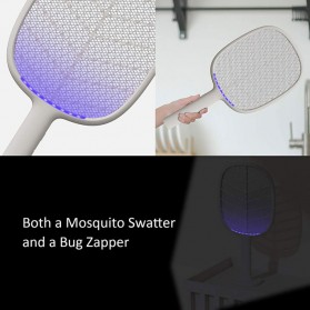 SOLOVE Raket Nyamuk Mini Electric Mosquito Racket Rechargeable UV LED - P2+ - Light Gray - 4