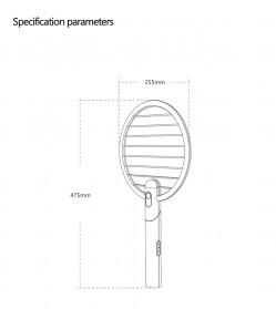 Sothing Raket Nyamuk Electric Mosquito Racket Smart Version - DSHJ-S-2014 - White - 14