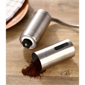 Icafilas Alat Penggiling Kopi Manual Coffee Bean Grinder - Silver - 7