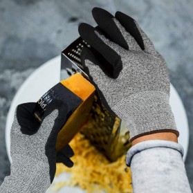 GMG Sarung Tangan Keselamatan Tahan Goresan Pisau Cut Protection Glove - AY2105 - Gray/Black - 10