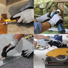 GMG Sarung Tangan Keselamatan Tahan Goresan Pisau Cut Protection Glove - AY2105 - Gray/Black - 4