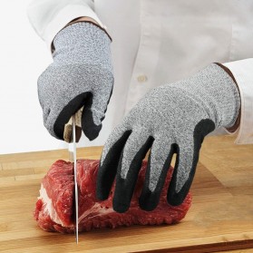 GMG Sarung Tangan Keselamatan Tahan Goresan Pisau Cut Protection Glove - AY2105 - Gray/Black - 8