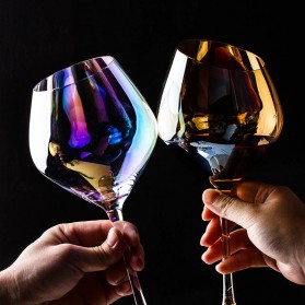 LOULONG Gelas Cangkir Glass Crystal Champagne Wine Rainbow Goblet 580ml - XR1028 - Multi-Color - 6