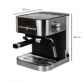 Edoolffe Mesin Kopi Semi Automatic Espresso Italian Coffee Machine 15 Bar - MD-2009 - Silver - 7