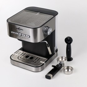 Edoolffe Mesin Kopi Semi Automatic Espresso Italian Coffee Machine 15 Bar - MD-2009 - Silver - 8