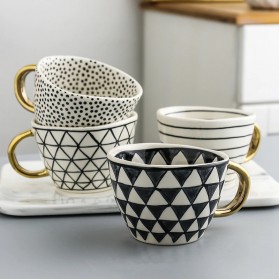 MEILING Gelas Cangkir Kopi Keramik Glass Coffee Mug 330ml - H1216 - Blue - 3
