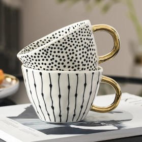 MEILING Gelas Cangkir Kopi Keramik Glass Coffee Mug 330ml - H1216 - Blue - 4
