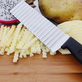 KIWI Alat Pemotong Kentang Potato Chip Slicer Stainless Steel - H031 - Black - 2