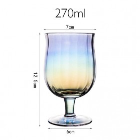 JLBB Gelas Cangkir Glass Ripple Crystal Sweet Cocktail Champagne Wine 270ml - SGE108 - Multi-Color