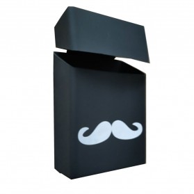 HOURONG Cover Kotak Rokok Silicone Motif Mustache - B100S - Black - 2