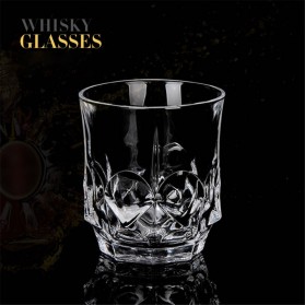Mr.Burning Gelas Cangkir Whiskey Wine Crystal Glass Cup Sloki 306ML - NRB11 - Transparent