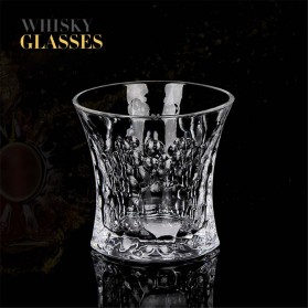 Mr.Burning Gelas Cangkir Whiskey Wine Crystal Glass Cup Sloki 294ml - NRB38 - Transparent
