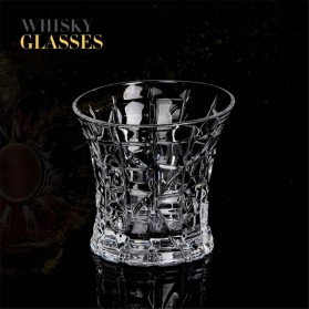 Mr.Burning Gelas Cangkir Whiskey Wine Crystal Glass Cup Sloki 265 ml - NRB39 - Transparent