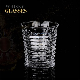 Mr.Burning Gelas Cangkir Whiskey Wine Crystal Glass Cup Sloki 256ml- NRB40 - Transparent
