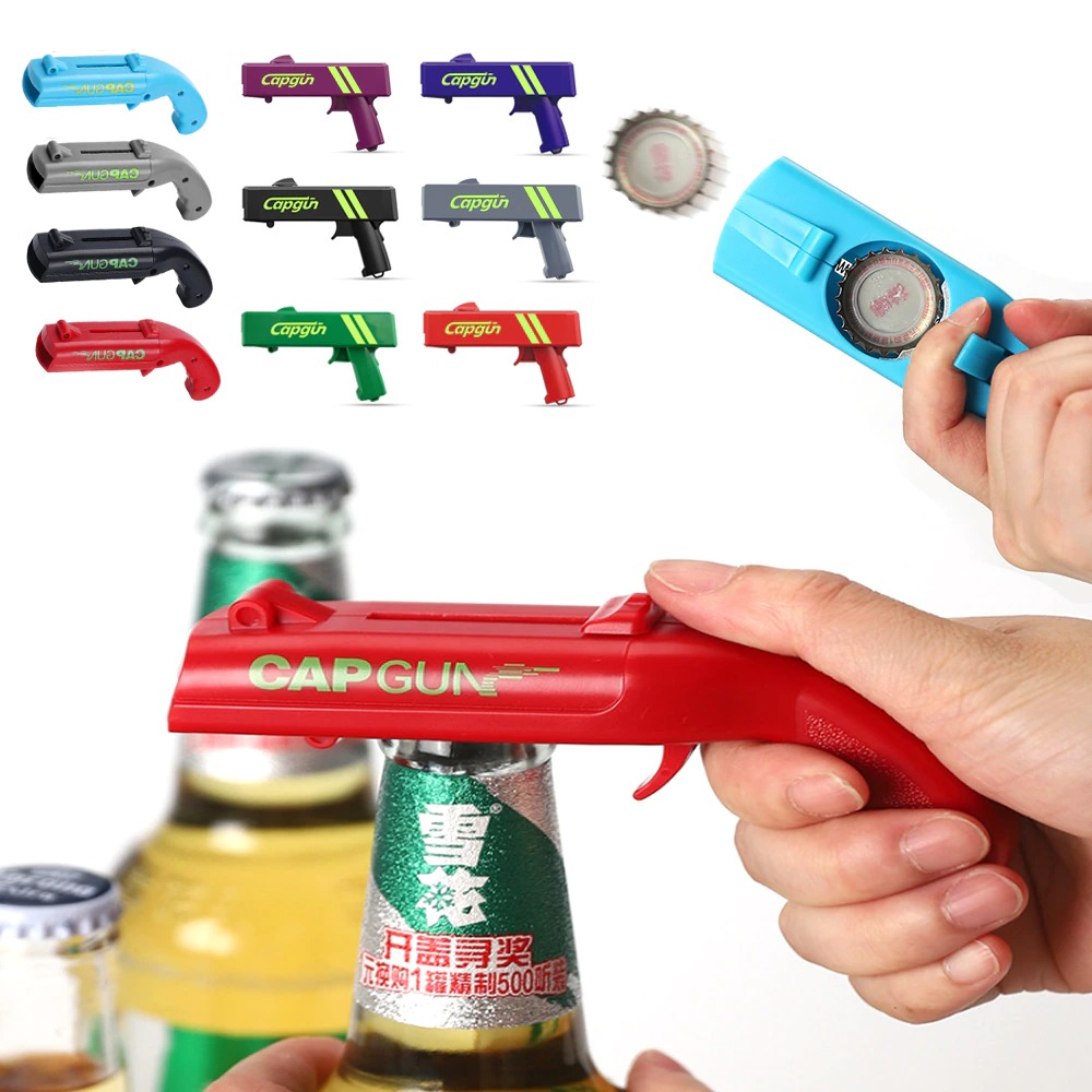Gambar produk Cap Gun Pembuka Tutup Botol Bottle Opener Shoot Launcher Model Pistol - CPG001