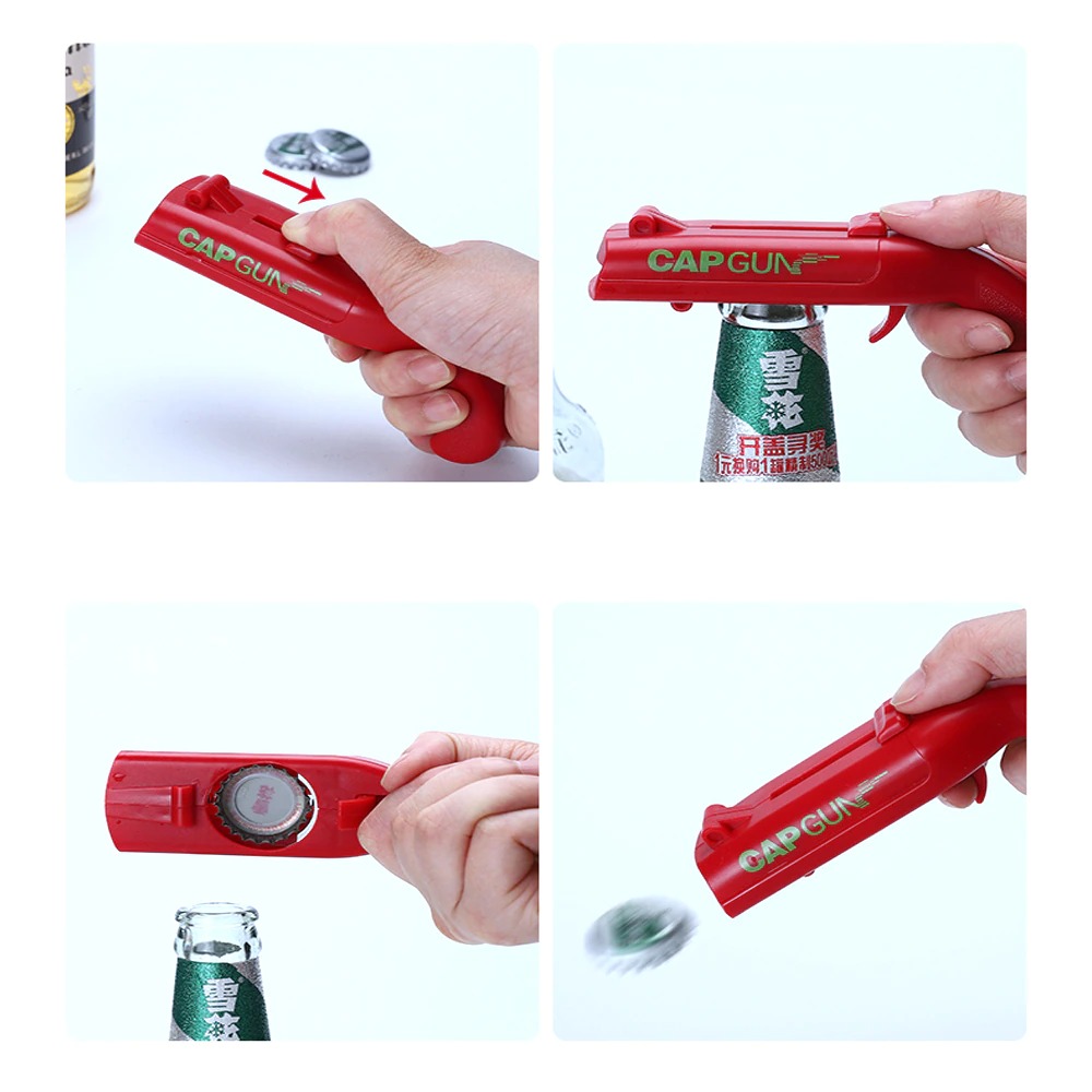 Gambar produk Cap Gun Pembuka Tutup Botol Bottle Opener Shoot Launcher Model Pistol - CPG001