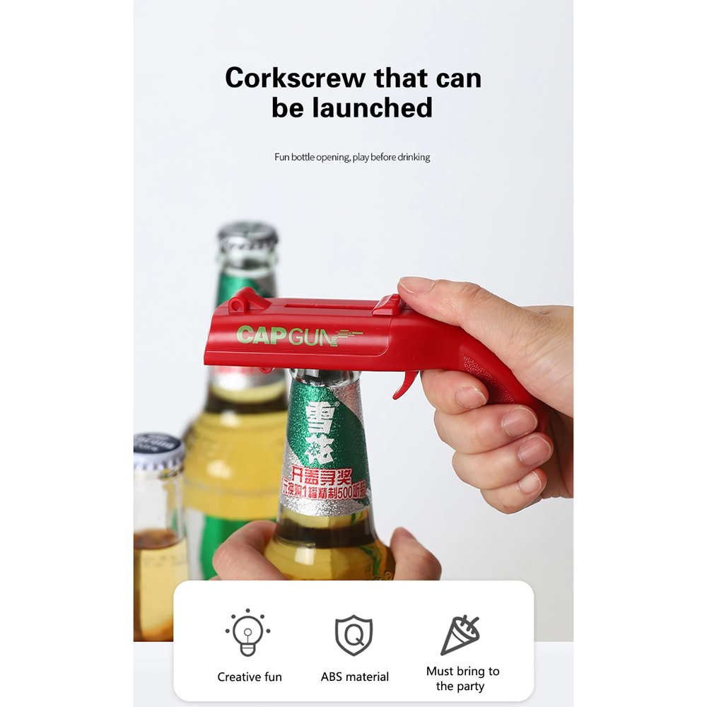 Gambar produk Cap Gun Pembuka Tutup Botol Bottle Opener Shoot Launcher Model Pistol - CPG001