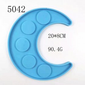 Xiyo Cetakan Tempat Lilin Resin Silicone Mold Model Bulan - 5042 - Blue