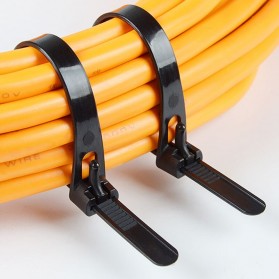 ZYCN Kabel Ties Zip Cable Organizer Reusable 8x150mm 100 PCS - Z815 - Black - 2
