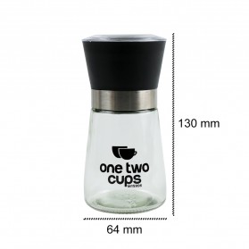 One Two Cups Penggiling Merica Manual Glass Pepper Grinder - M15996 - Black - 7