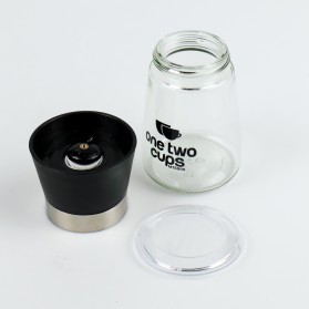 One Two Cups Penggiling Merica Manual Glass Pepper Grinder - M15996 - Black - 8
