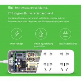 Xiaomi Mi Smart Power Strip Plug Adapter with Remote Control Function - White - 10