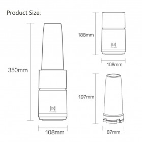 Xiaomi Pinlo Mixer Blender Buah Portable Mini Juicer - YM-B05 - White - 10