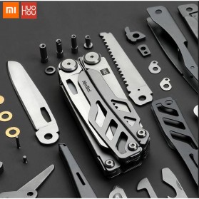 Xiaomi Huohou Pisau Multifungsi Folding Knife Pembuka Botol Screwdriver Stainless Steel - HU0040 - Silver