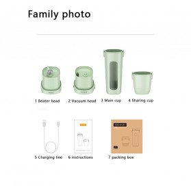Xiaomi Zhenmi Botol Minum Blender Buah Portable Vacuum Juicer Cup 300ml - J1 - Green - 14