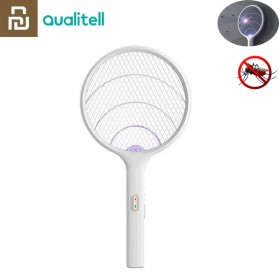 Qualitell Raket Nyamuk 2 in 1 Mosquito Swatter USB Rechargeable with UV Light - ZS9001 - White - 1