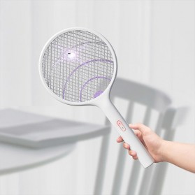 Qualitell Raket Nyamuk 2 in 1 Mosquito Swatter USB Rechargeable with UV Light - ZS9001 - White - 4