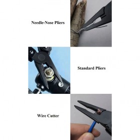 NexTool Pisau Lipat Multifungsi 10 in 1  Knife Tool Stainless Steel - KT5024 - Black - 7