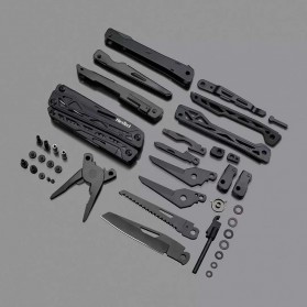 NexTool Pisau Lipat Multifungsi 10 in 1  Knife Tool Stainless Steel - KT5024 - Black - 9