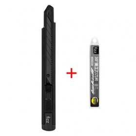 Fizz Pisau Cutter Utility Knife Self Locking - FZ21503-H - Black