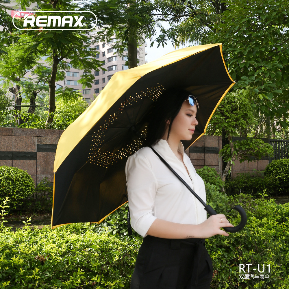 Remax Payung Terbalik RTU1 Black/Silver JakartaNotebook.com Remax Payung Terbalik RTU1 Black/Silver JakartaNotebook.com