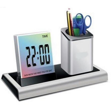 color change digital desk clock with pen holder jk 286 color change digital desk clock with pen holder jk 286