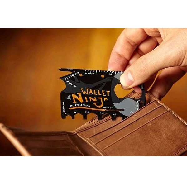 Gambar produk Wallet Ninja 18in1 Multi Purpose Credit Card Sized Pocket Tool