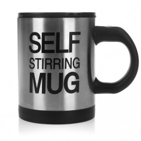 Automatic Self Stirring Coffee Cup / Gelas Otomatis - Silver - 6