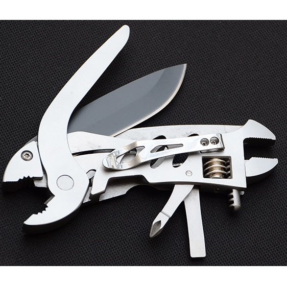 ... Multifunctional EDC Plier Wrench Survival Tool Stainless Steel - MPG06 - Silver - 1 ...