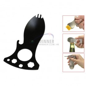 Eat N Tool Sendok Pembuka Botol Multifungsi - Black