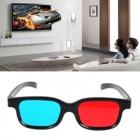 TV - Kacamata 3D Glasses Plastik Frame - H3 - Black