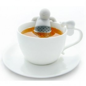 Mr. Tea Saringan Teh Tea Filter Infuser Herb Spice Filter Strainer Model Chilling Man - MR03 - Gray