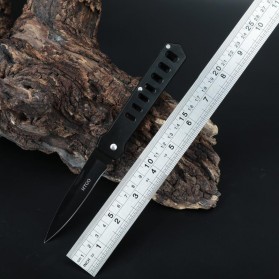 HTGO Pisau Lipat Portable Knife Dagger Lenggings Survival Tool - F-723 - Black