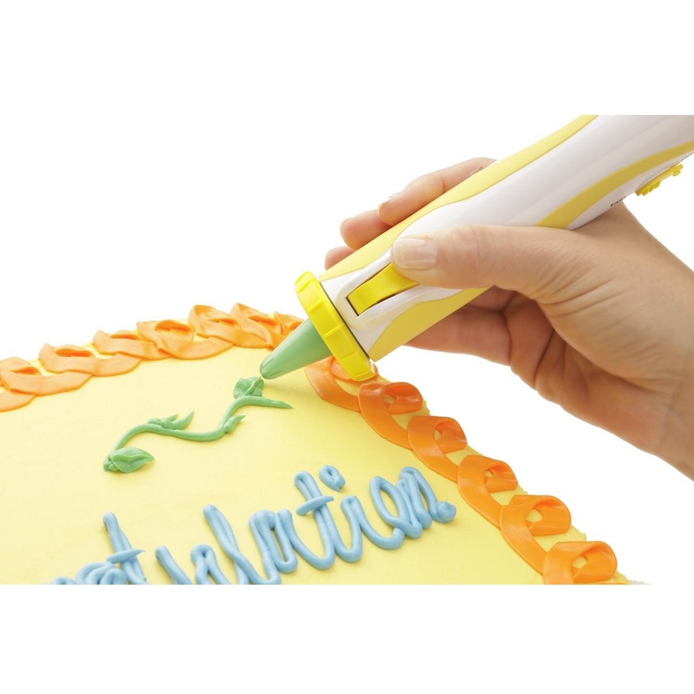 Frosting Deco Pen / Alat Penghias Kue White with Yellow Side