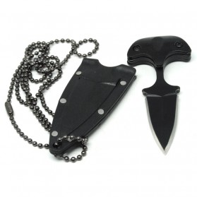 Pisau Mini Cutter Letter Opener Self Defense Portable Knife Survival Tool Cold Steel - K11 - Black - 4
