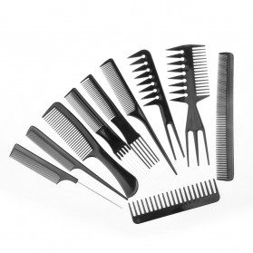 Sisir Rambut Salon Hair Comb 10 Set - YS-254 - Black